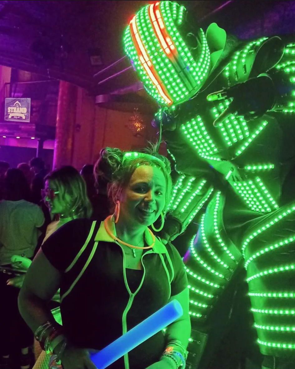 The Hive Farm in ME Wireless Uplighting by Party Time Events - Amber