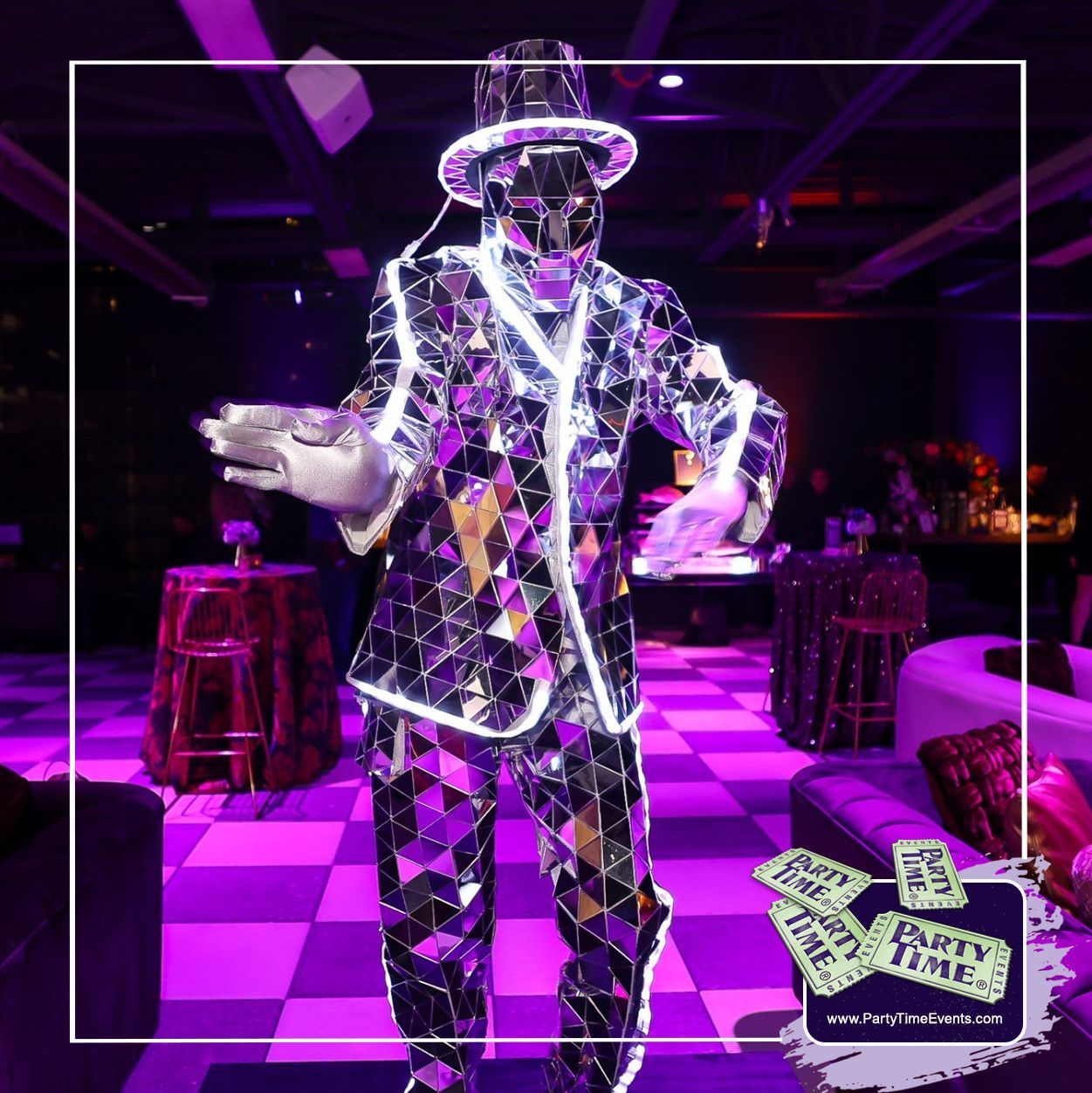 Boston Wireless Uplighting by Party Time Events - Pink