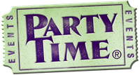 A green ticket that says party time on it