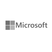 A black and white logo for microsoft on a white background.