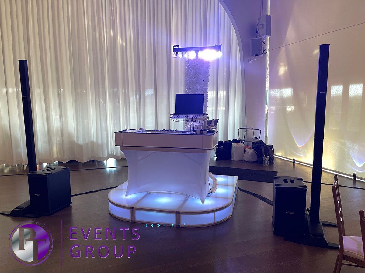 Hammond Castle Wireless Uplighting by Party Time Events - Pink