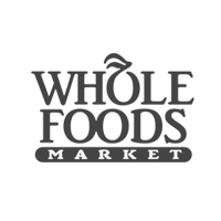 The logo for whole foods market is black and white.