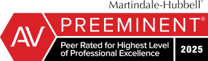 Martindale Hubbell has been peer rated for highest level of professional excellence.