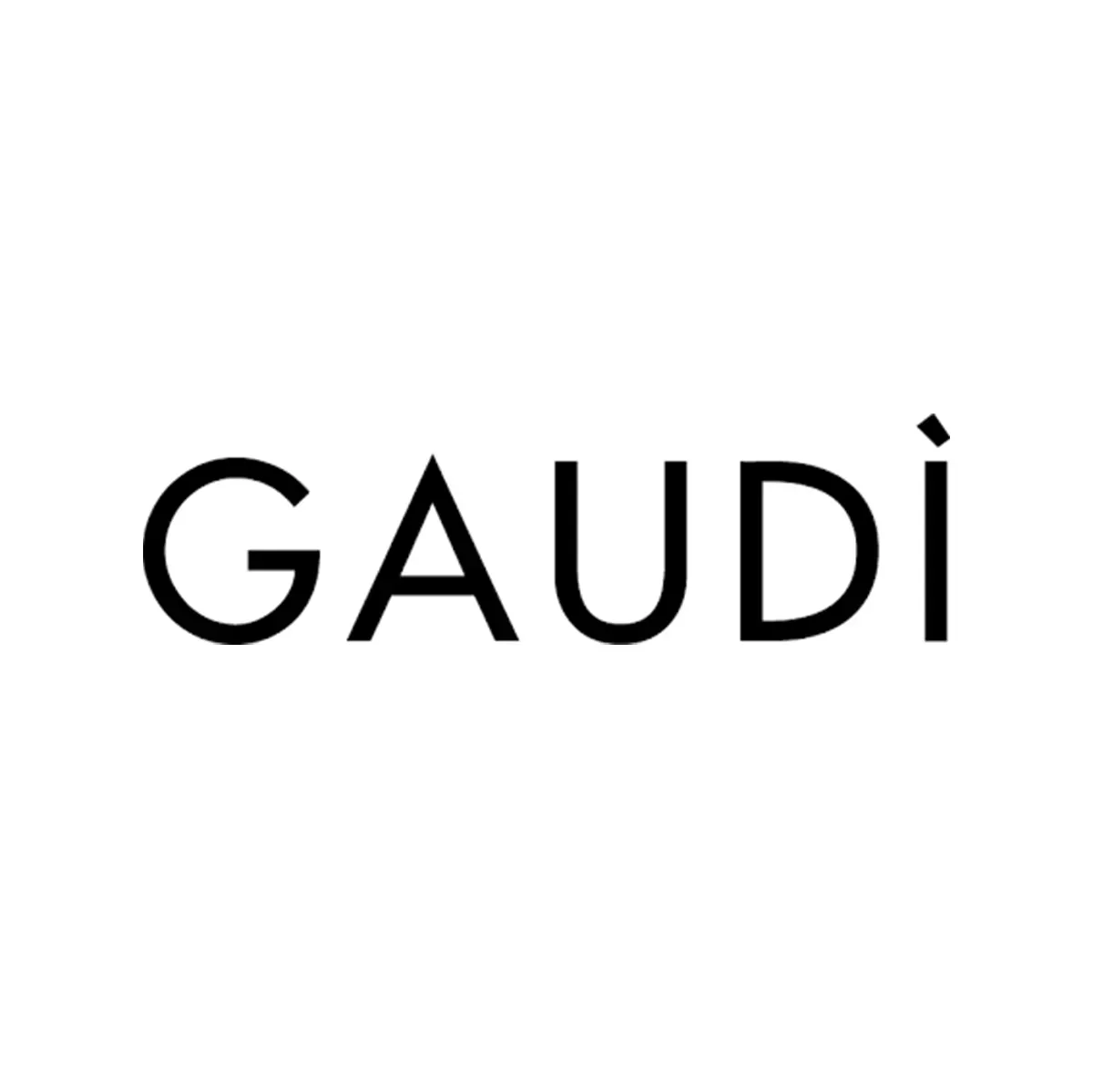 GAUDÌ logo in black text.