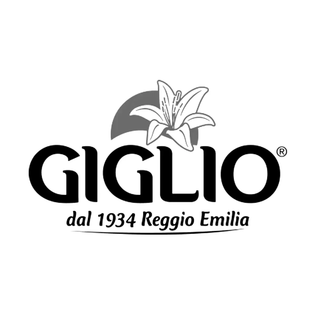 GIGLIO logo with a lily flower above the word, and 