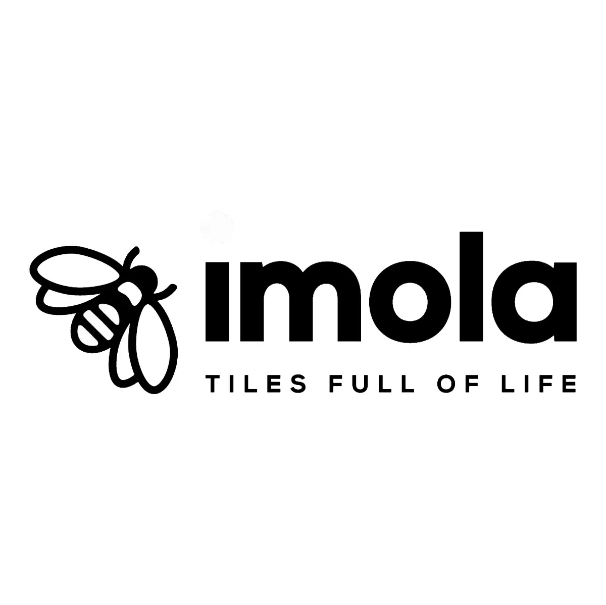 Logo for Imola Tiles: a stylized bee next to the word 