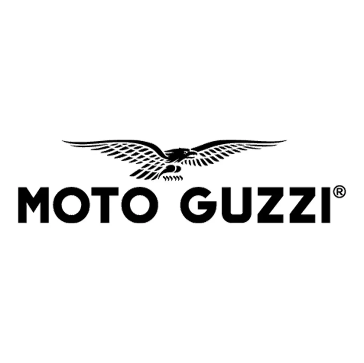 Moto Guzzi logo: Black eagle above the words 