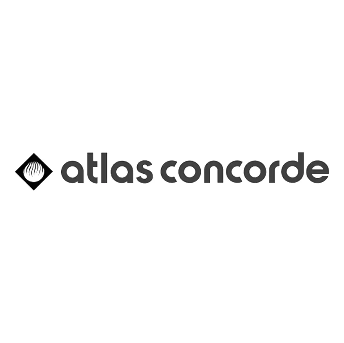 Atlas Concorde logo, black text and diamond-shaped icon.