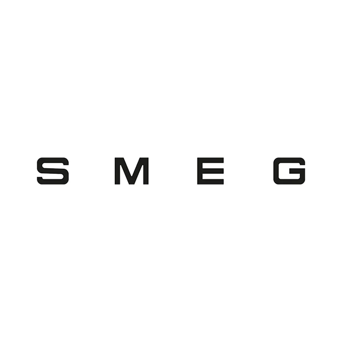 Smeg logo: Black letters spelling SMEG.