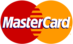 MasterCard logo: red and yellow overlapping circles with