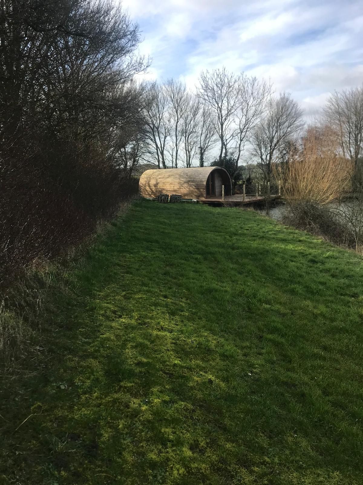 Secluded in a corner of the site overlooking the lake