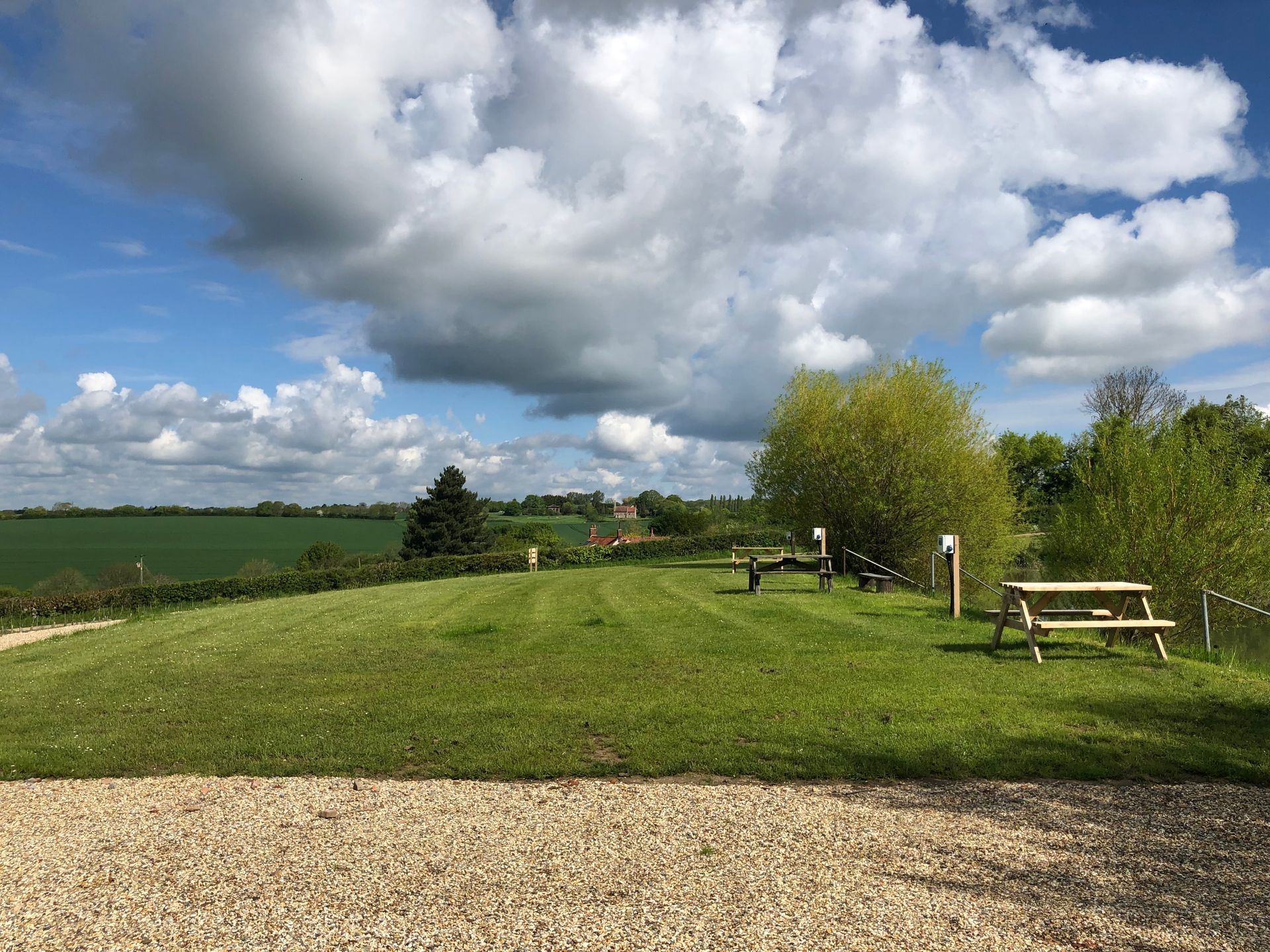 View from hard standing pitches