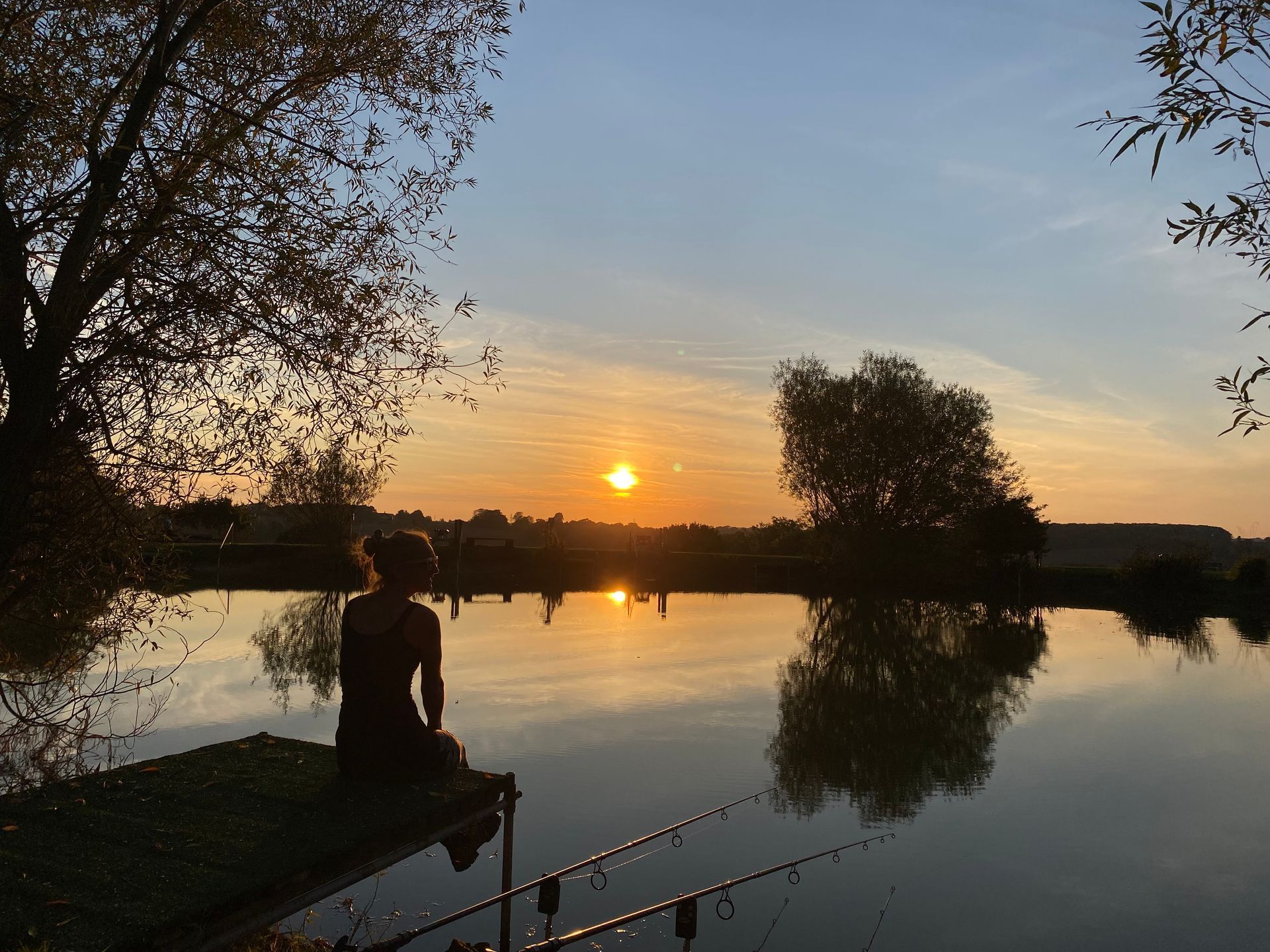 Relax while fishing and watch the sun go down