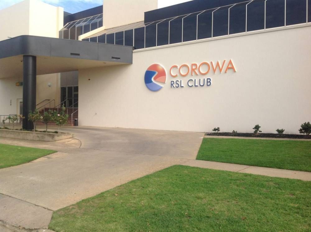 A Building with Sign Corowa Club — We Design & Install Business Signs in the Albury-Wodonga, NSW