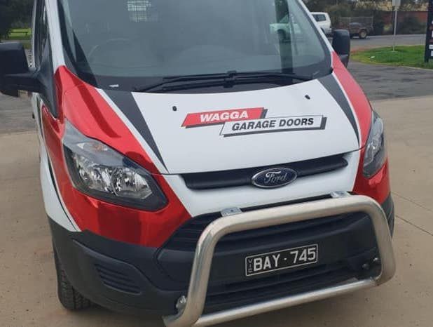 Van of Wgga Garafe Doors — Mobile Advertising & Car Wraps in the Albury-Wodonga, NSW