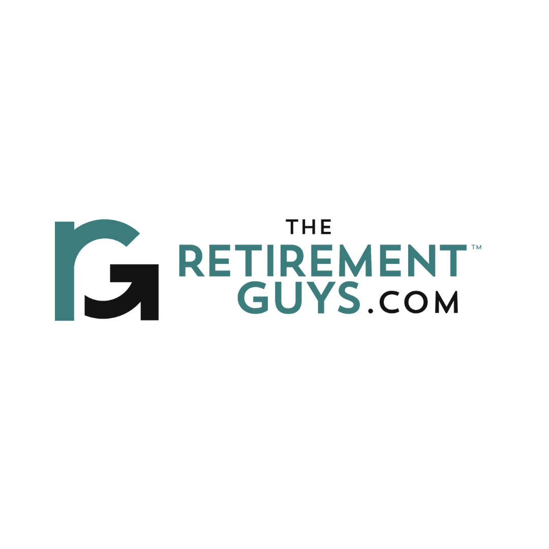 The logo for the retirement guys.com is on a white background.