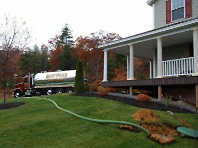 septic system pumping in progress