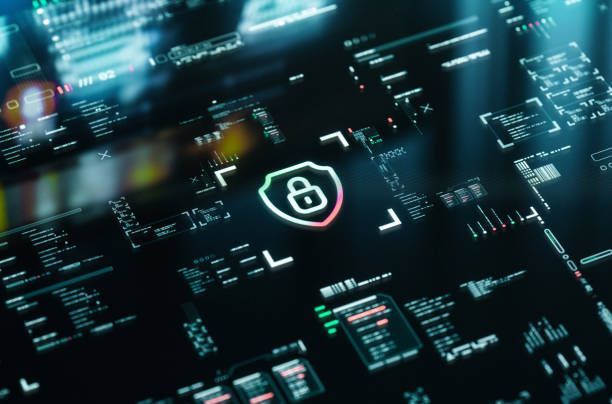 A close up of a computer screen with a padlock on it.