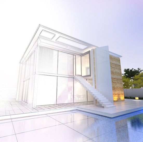 progetto di una casa con piscina