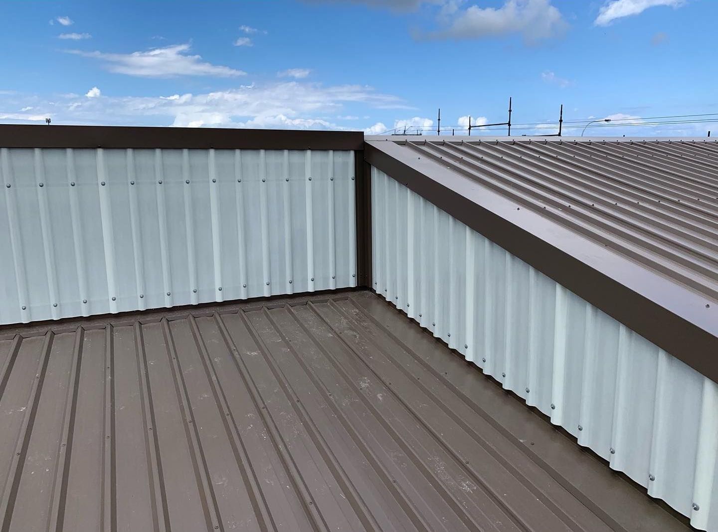 A Brown and White Metal Roof  — Northern Rivers Metal Roofing PTY LTD In Mullumbimby, NSW