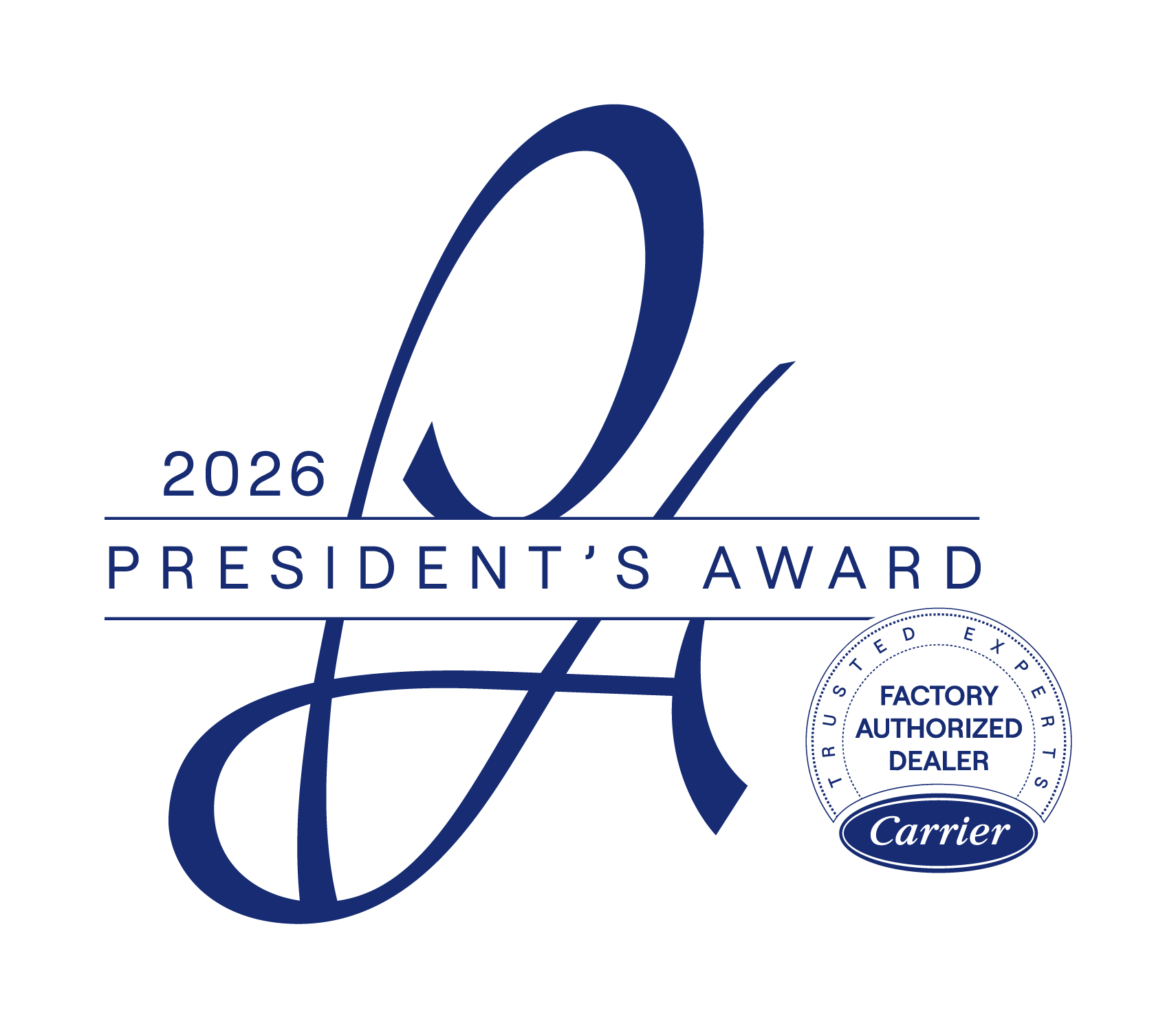 President's Award logo for 2026, with a large blue 