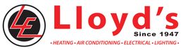a logo for lloyd 's heating air conditioning and electrical lighting
