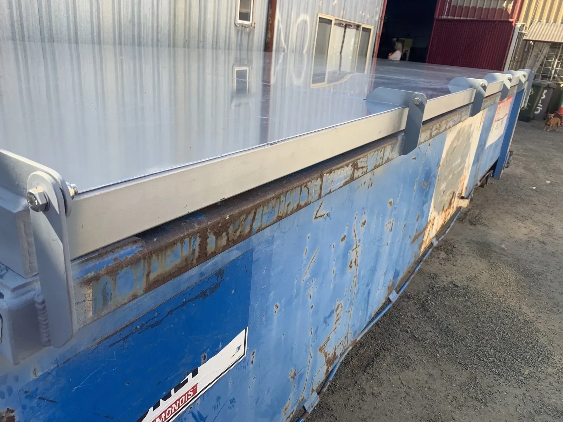 Blue Dumpster — Newcastle, NSW — Auz Pro Welding & Fabrications