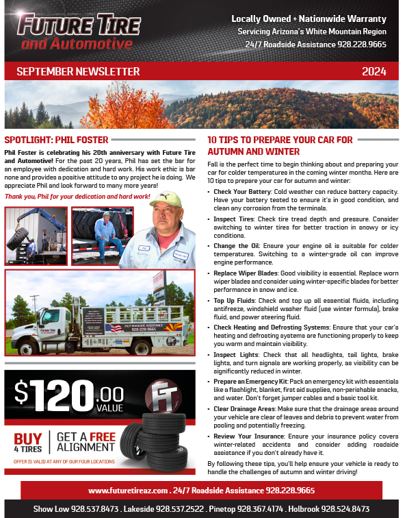 September Newsletter at Future Tire and Automotive