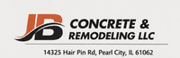 JB Concrete & Remodeling LLC logo with address: 14325 Hair Pin Rd, Pearl City, IL 61062