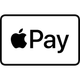 Apple Pay logo. Black apple logo next to 