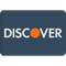 Discover credit card logo: white word 