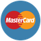 MasterCard logo: two overlapping circles, red and orange, with the word 