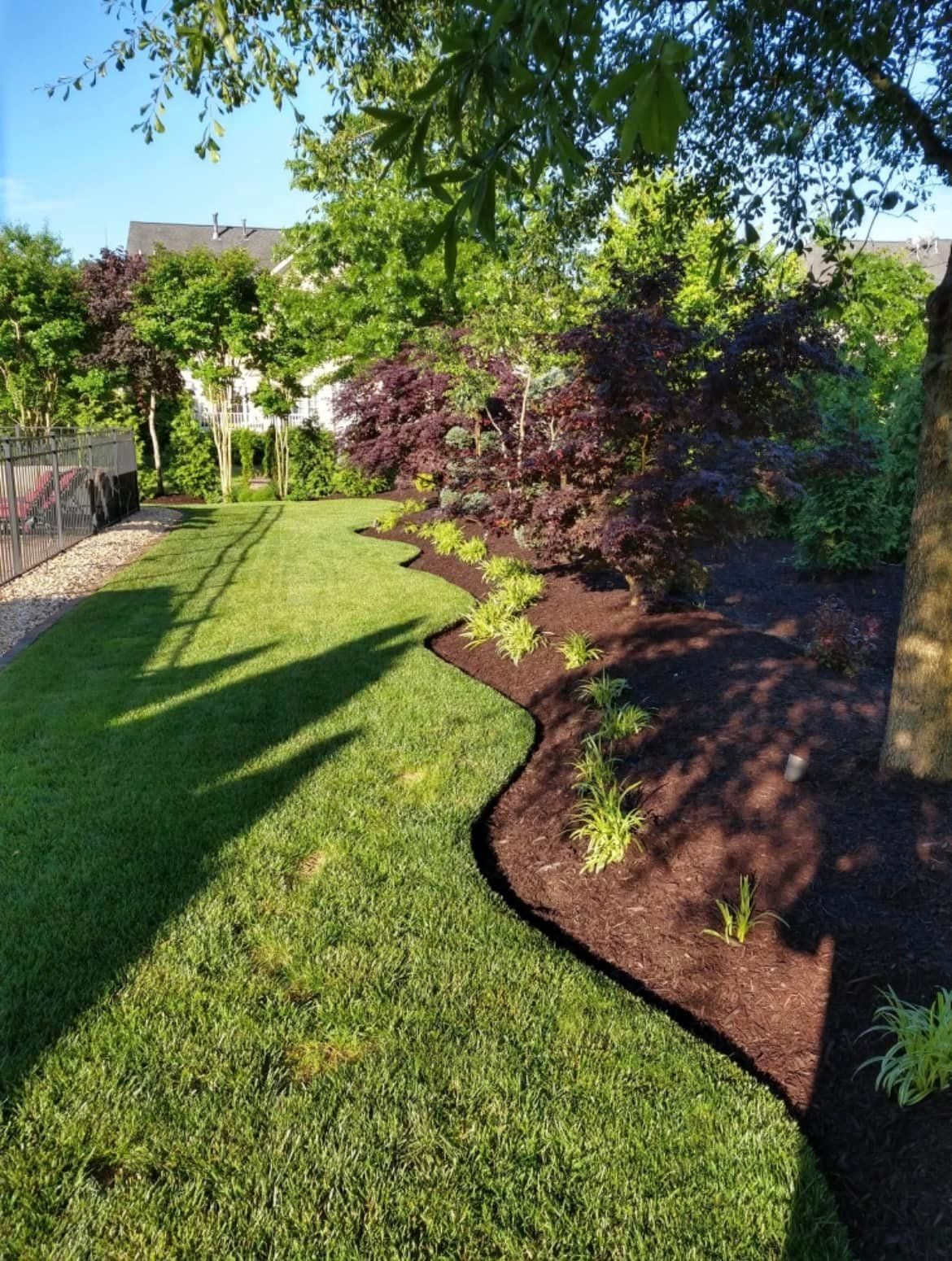 A Lush Green Lawn With A Tree In The Background - Perry Hall, MD - Oakwood Landscaping LLC