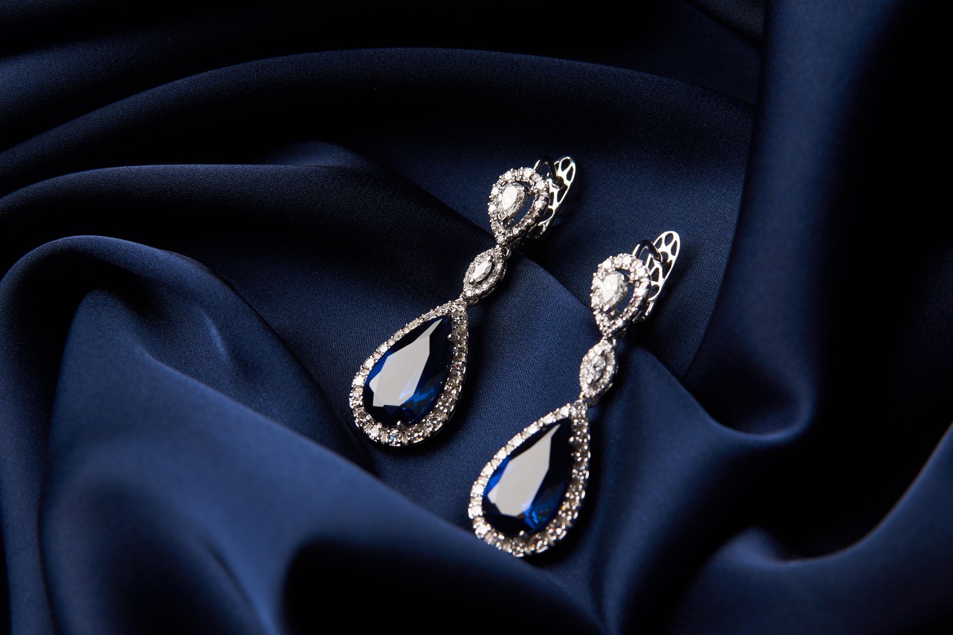 Silver Sapphire Earrings — Bolivar, MO — Miller’s Fine Jewelry