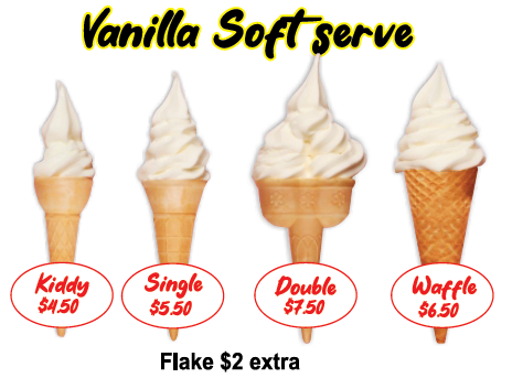 Vanilla soft serve ice cream cairns 