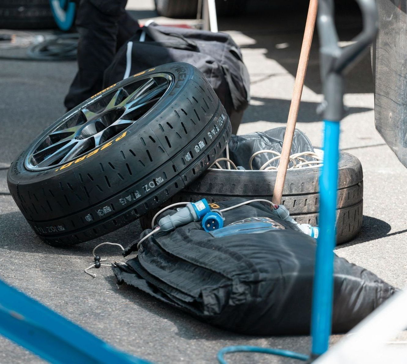 A tire that has the number 20 on it