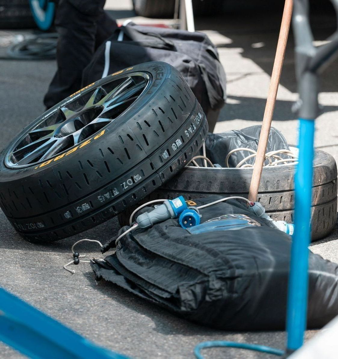 A tire that has the number 20 on it