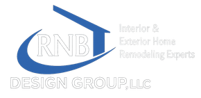 RNB Design Group LLC logo with blue house outline and &ldquo;Interior & Exterior Home Remodeling Experts&rdquo; text