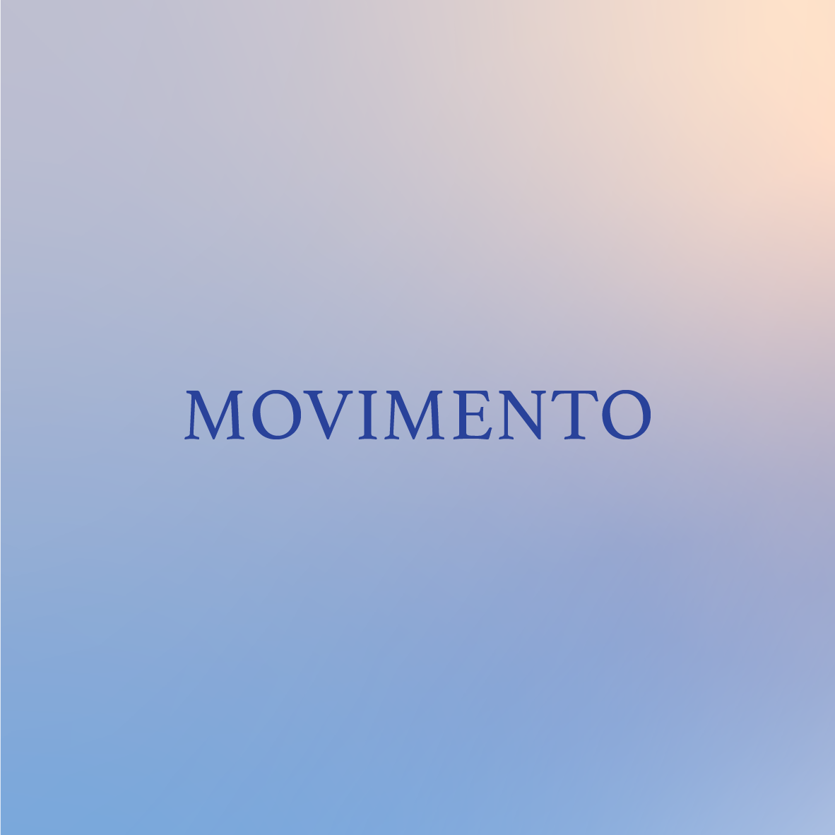 La parola movimento è su sfondo blu