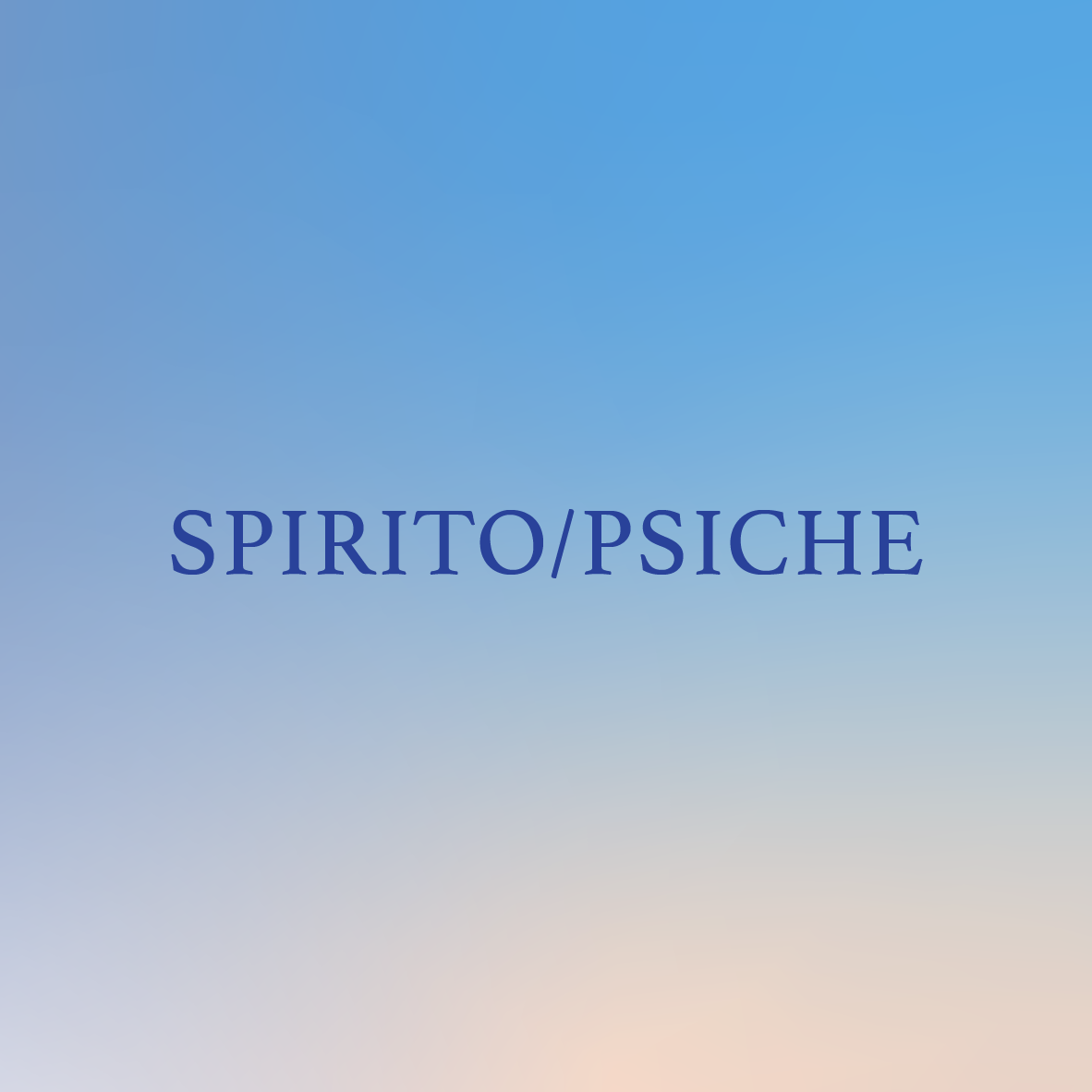 La parola spirito è su sfondo blu