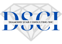 Blue "DSCI" logo over a diamond outline, "Diamond Star Consulting Inc." below.
