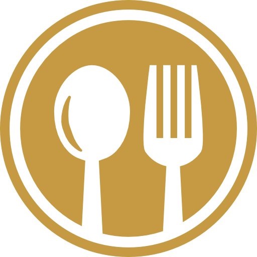 plate with spoon and fork icon