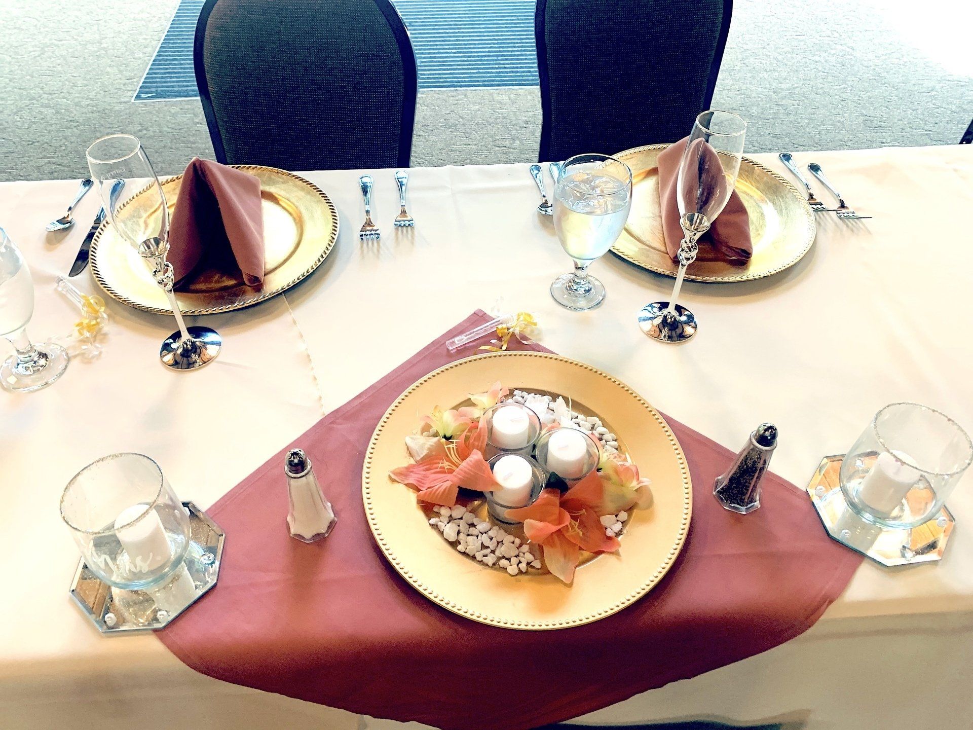 above view of two place settings