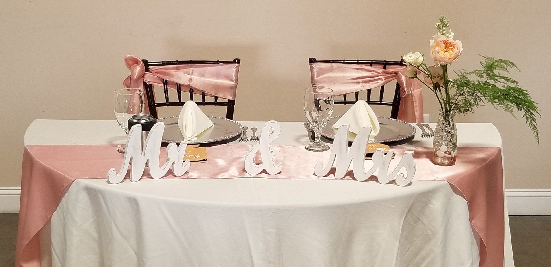wedding table for wedding couple