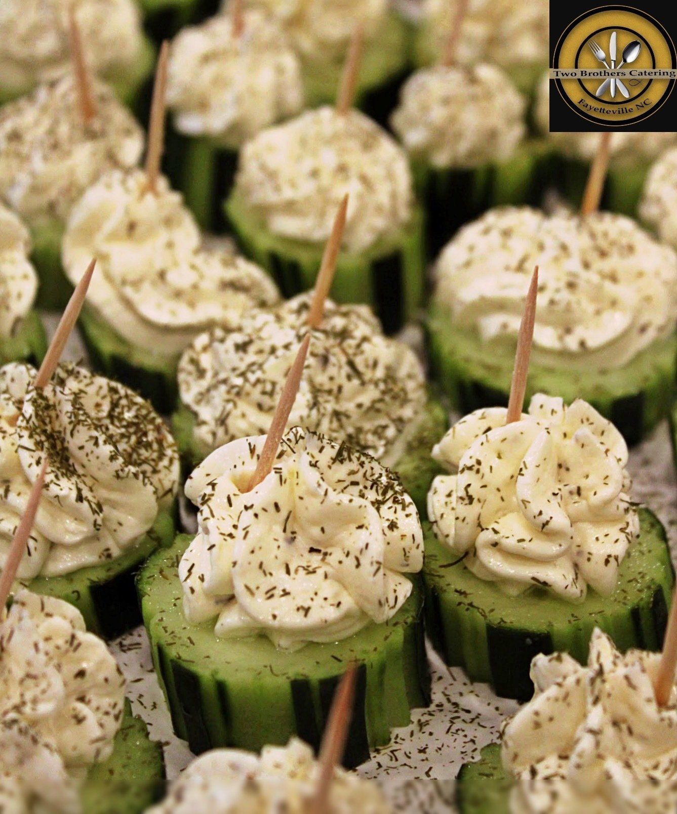 close up of cucumber dill appetizer