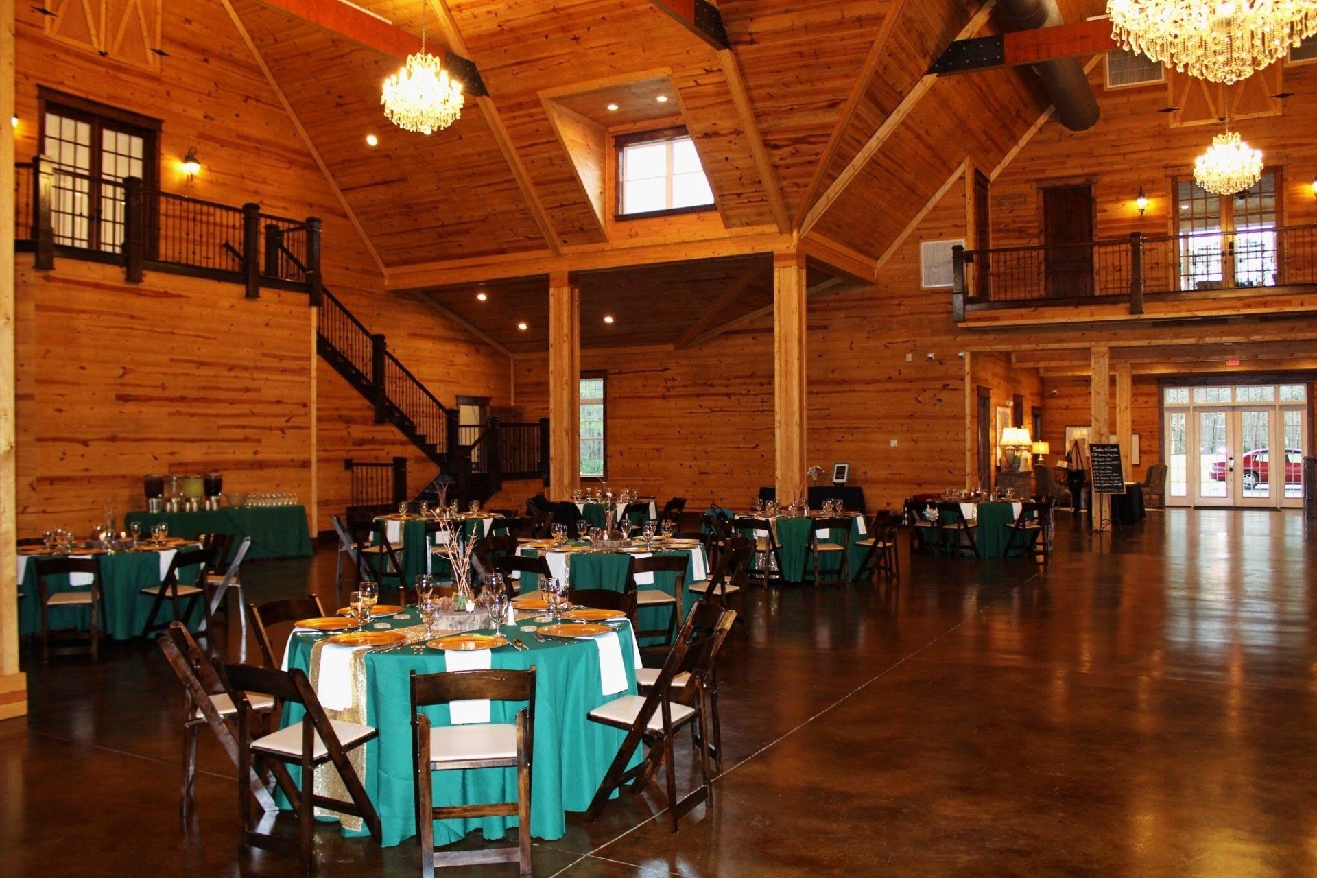 room set up for event at The Carolina Barn venue