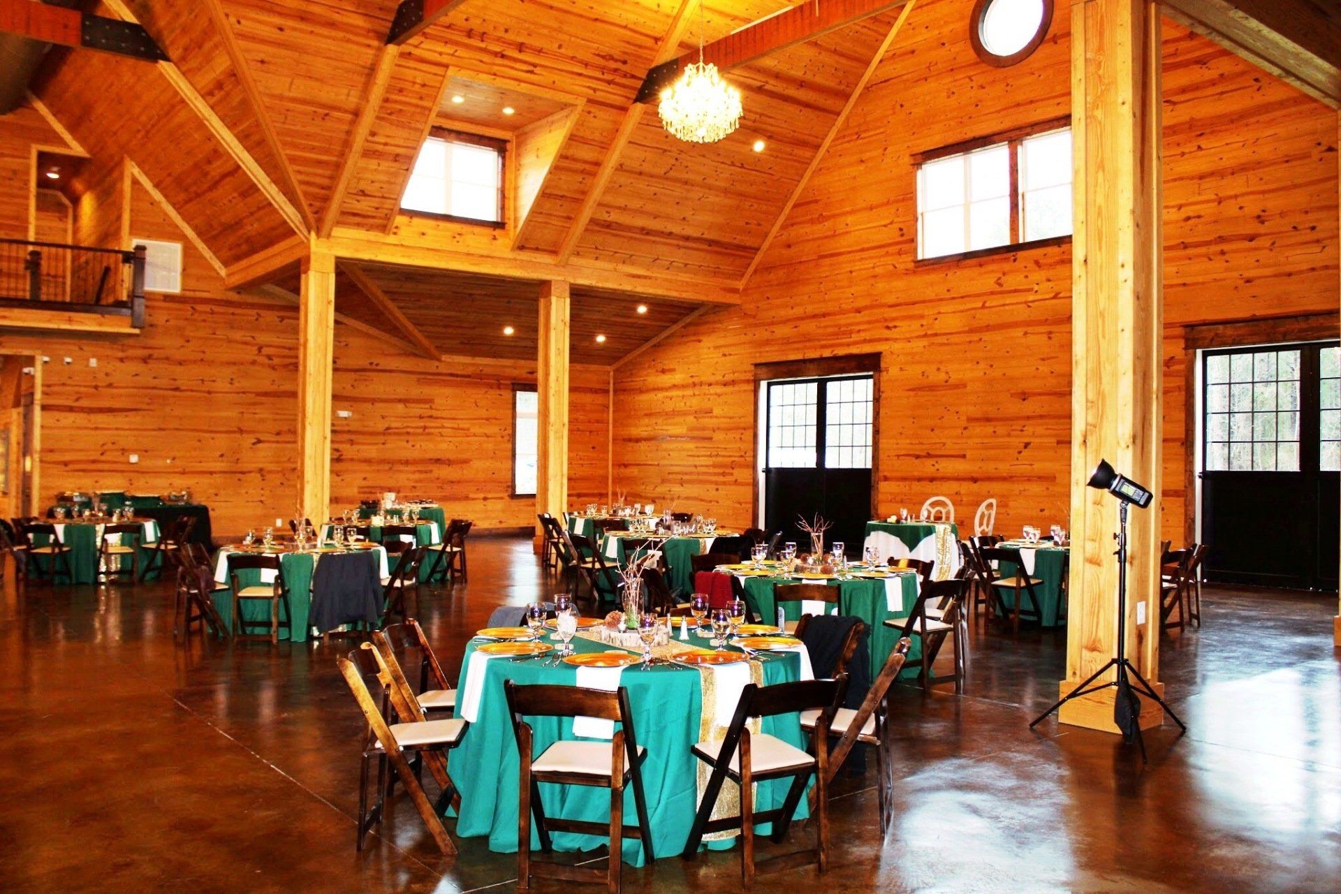 room set up at the Carolina Barn venue