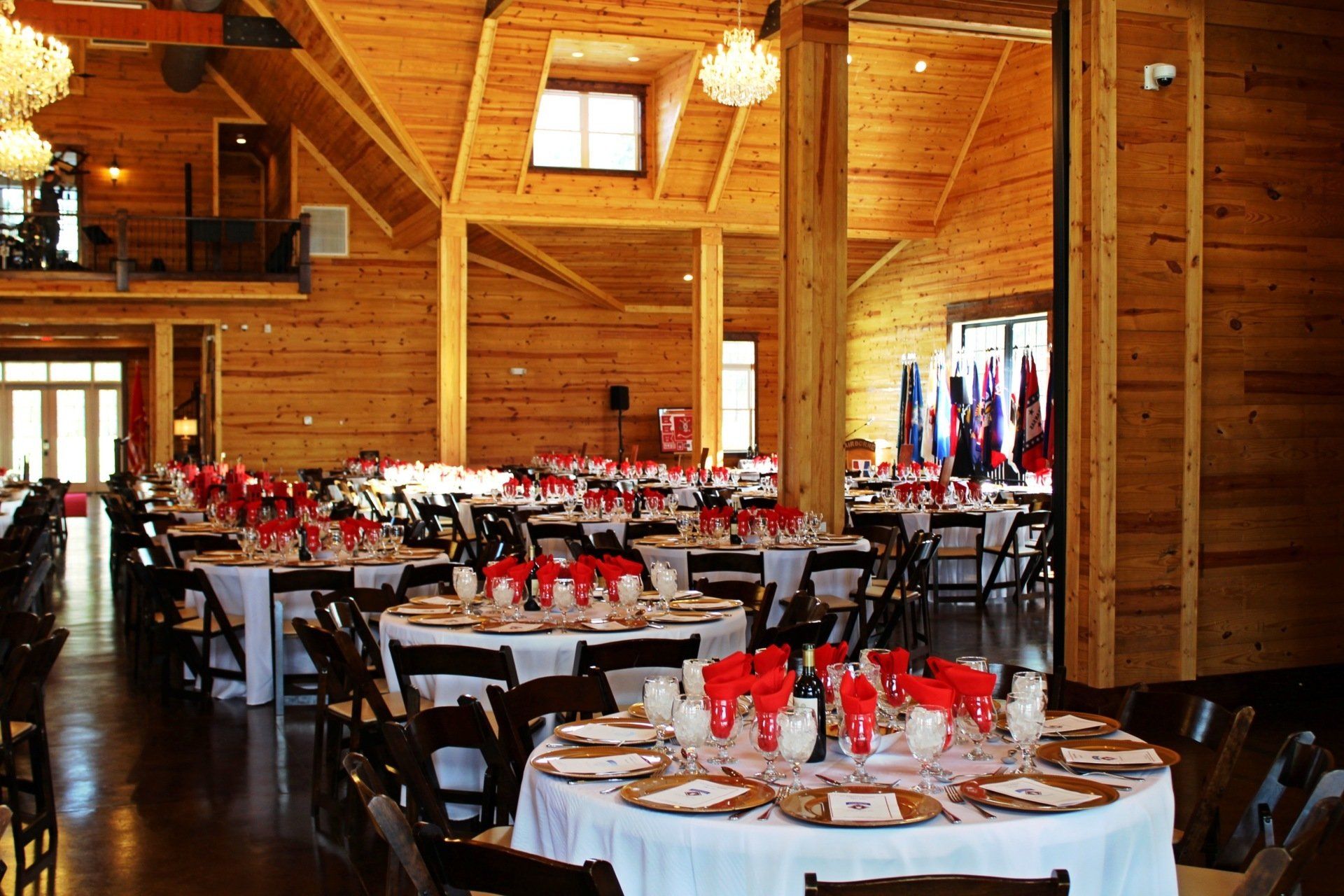 room set up at Military Balls venue