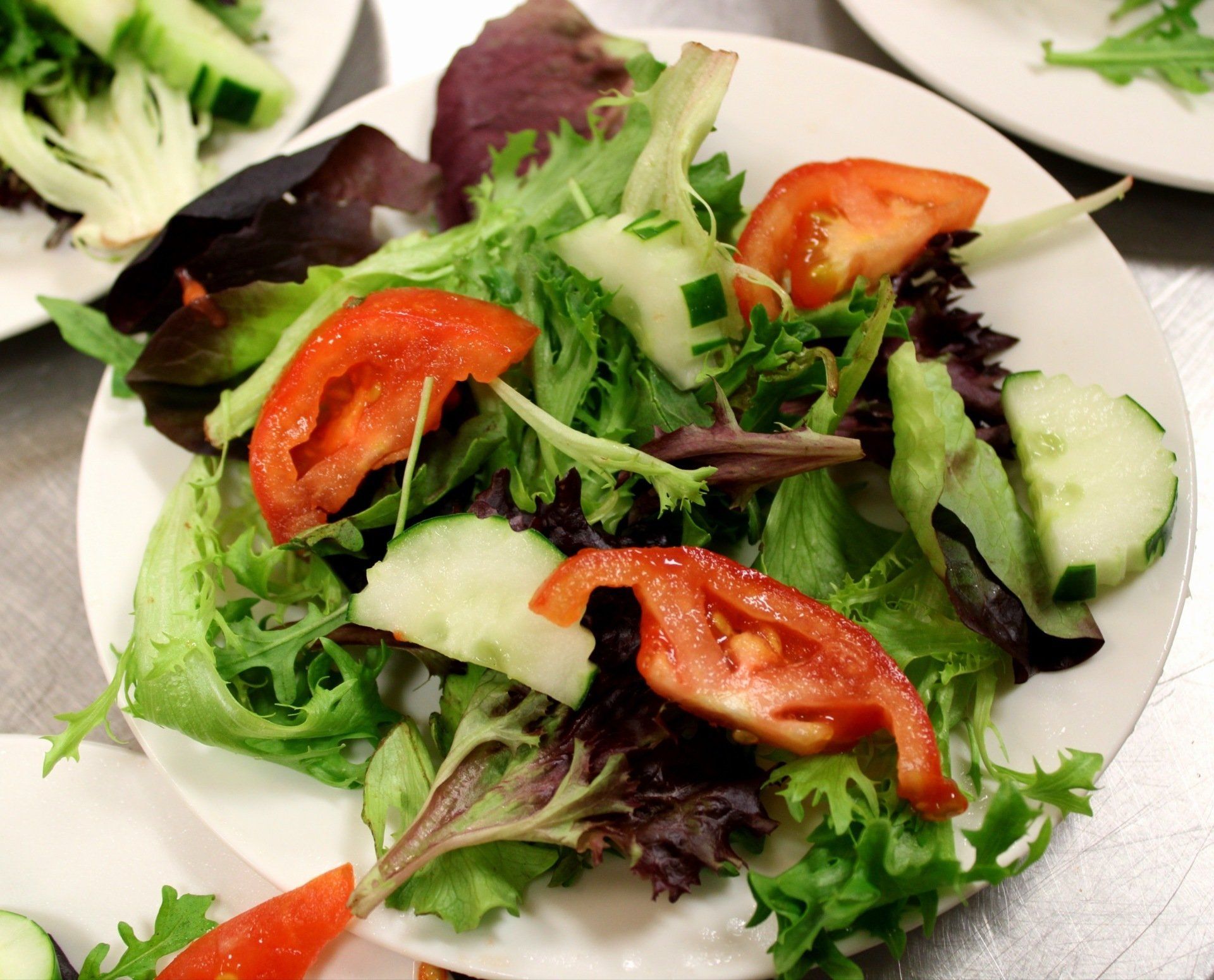 plated salad
