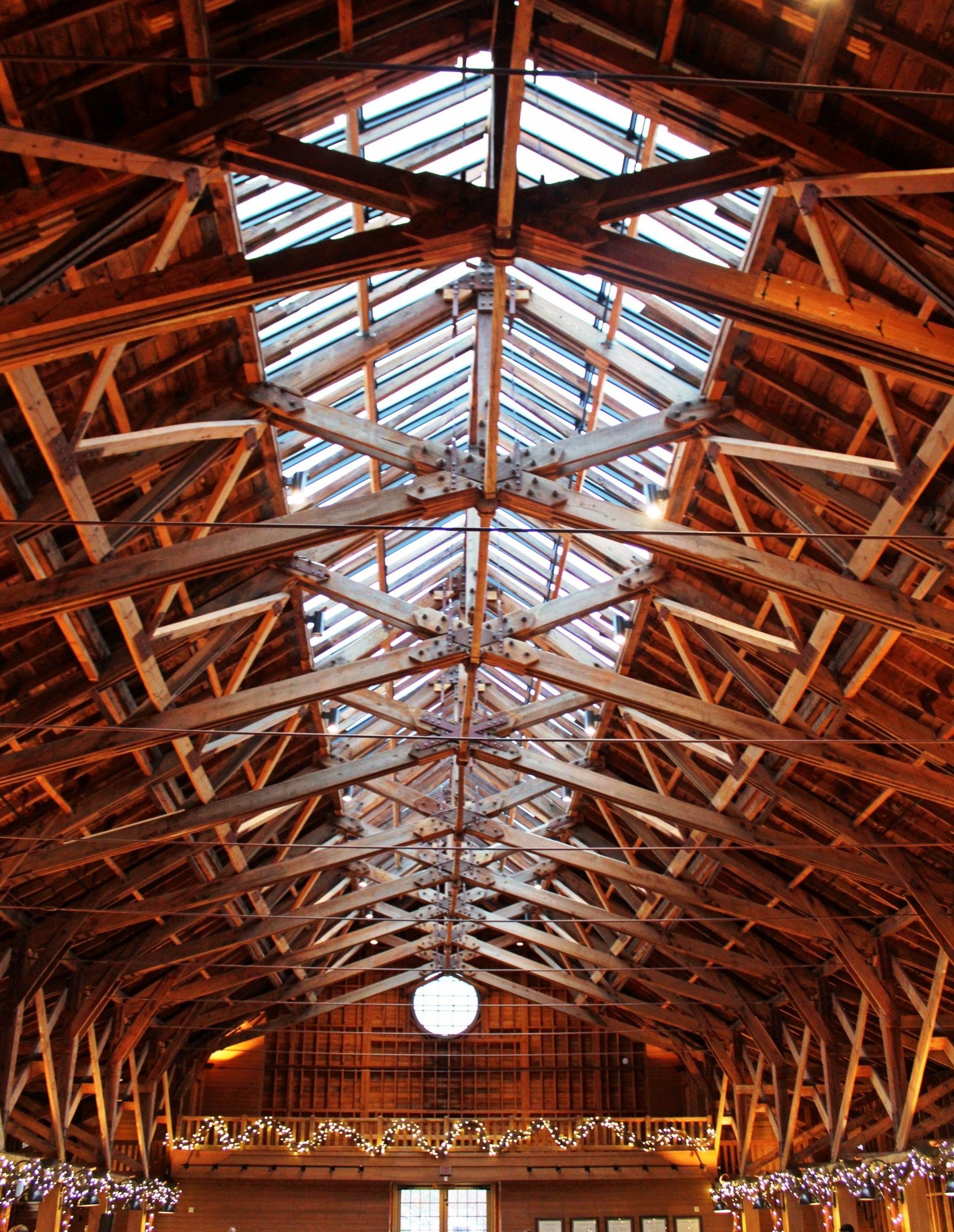 Fair Barn venue room showing wooden beams